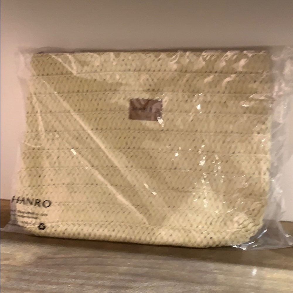 HANRO Straw Clutch Bag
